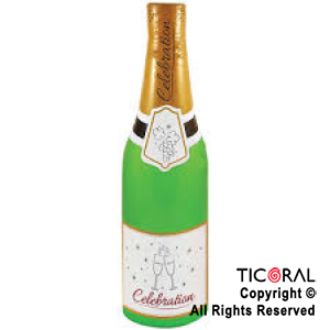 INFLABLE BOTELLA CHAMPAGNE 68 cm HS8535 x 1
